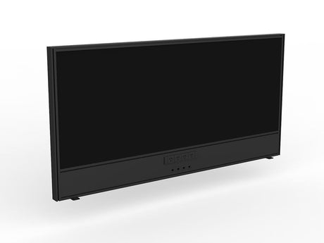 OL Studio Screen with Ducting for Agile Shared Desk – Breath Fabric with Black Frame