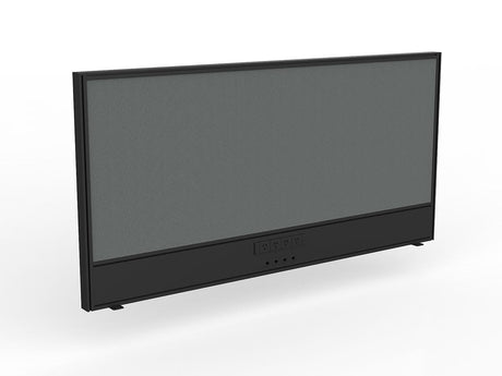 OL Studio Screen with Ducting for Agile Shared Desk – Splice Fabric with Black Frame
