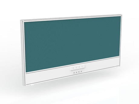 OL Studio Screen with Ducting for Agile Shared Desk – Splice Fabric with White Frame