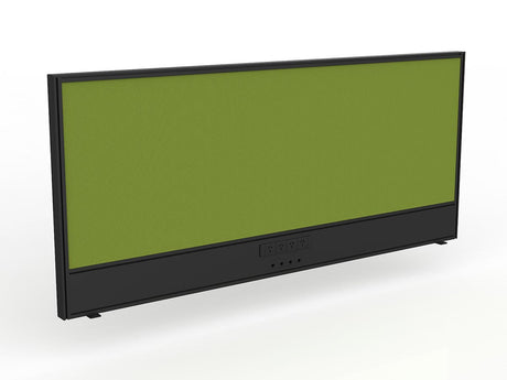 OL Studio Screen with Ducting for Agile Shared Desk – Splice Fabric with Black Frame