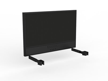 OL Studio Screen with Ducting for Agile Individual Desk – Splice Fabric with Black Frame