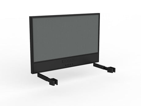 OL Studio Screen with Ducting for Agile Individual Desk – Splice Fabric with Black Frame