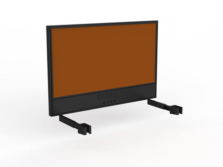 OL Studio Screen with Ducting for Agile Individual Desk – Splice Fabric with Black Frame