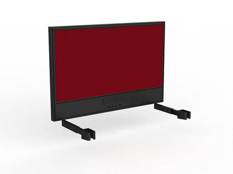 OL Studio Screen with Ducting for Agile Individual Desk – Splice Fabric with Black Frame