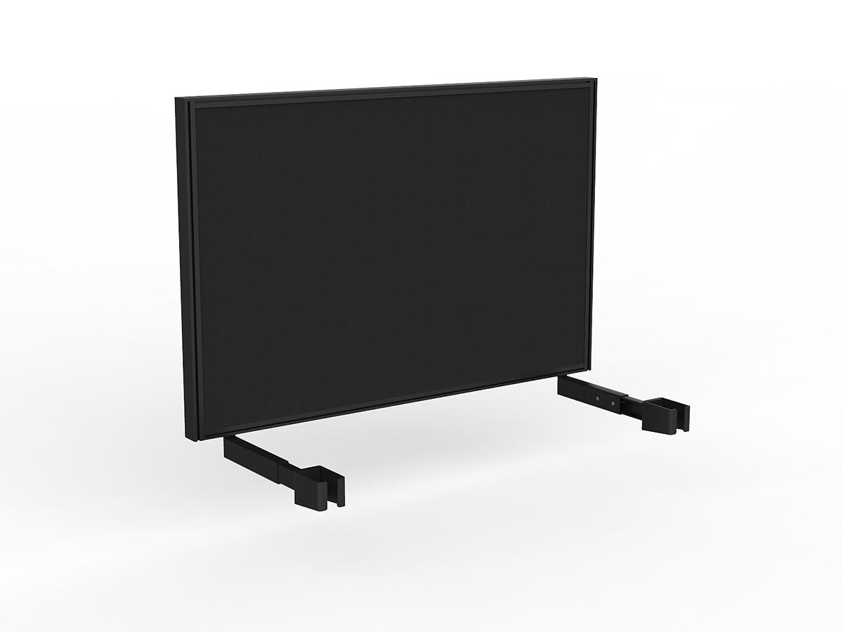OL Studio Deskmount Screen for Agile Individual Desk – Splice Fabric Black Frame
