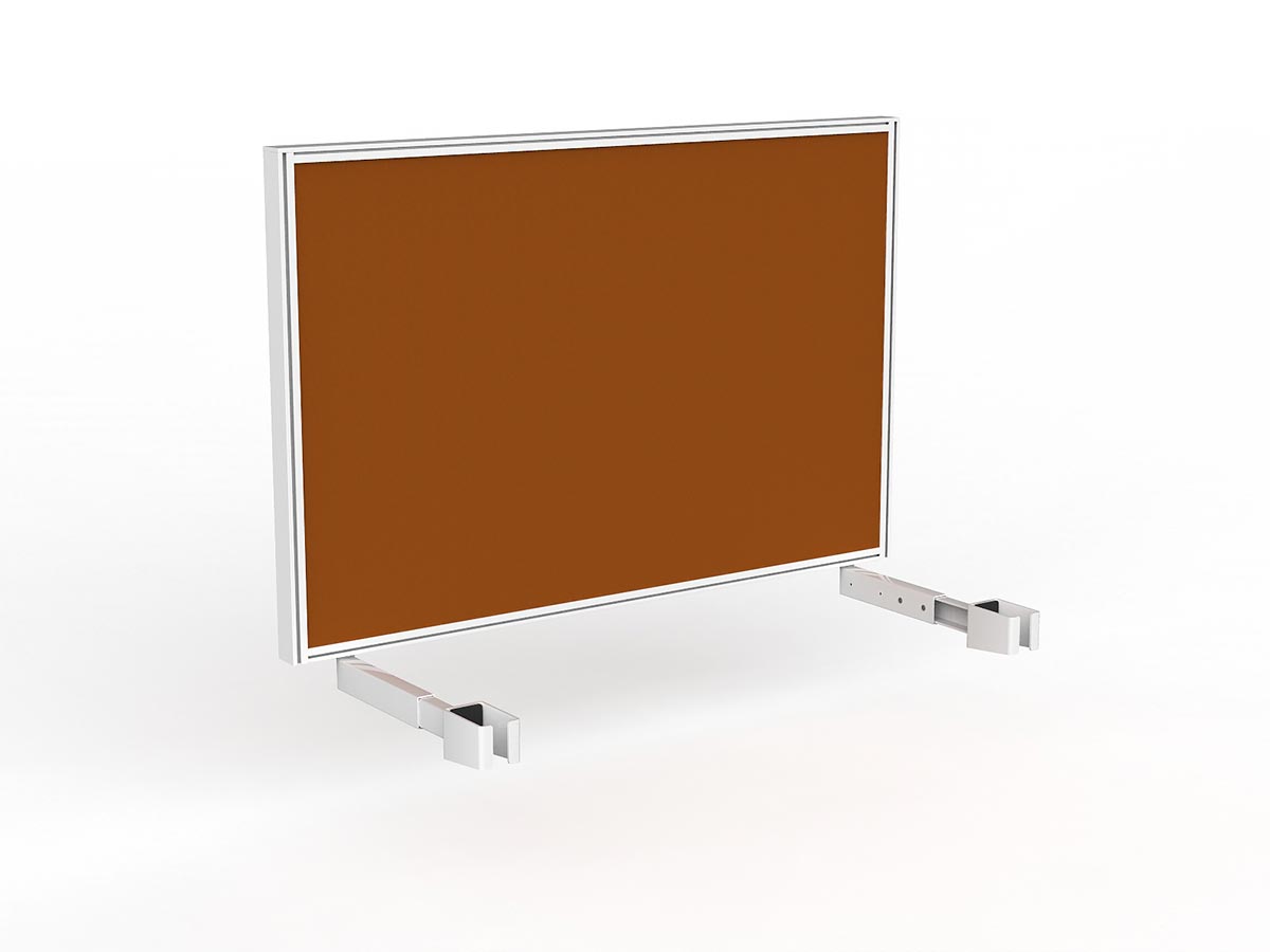 OL Studio Deskmount Screen for Agile Individual Desk – Splice Fabric White Frame