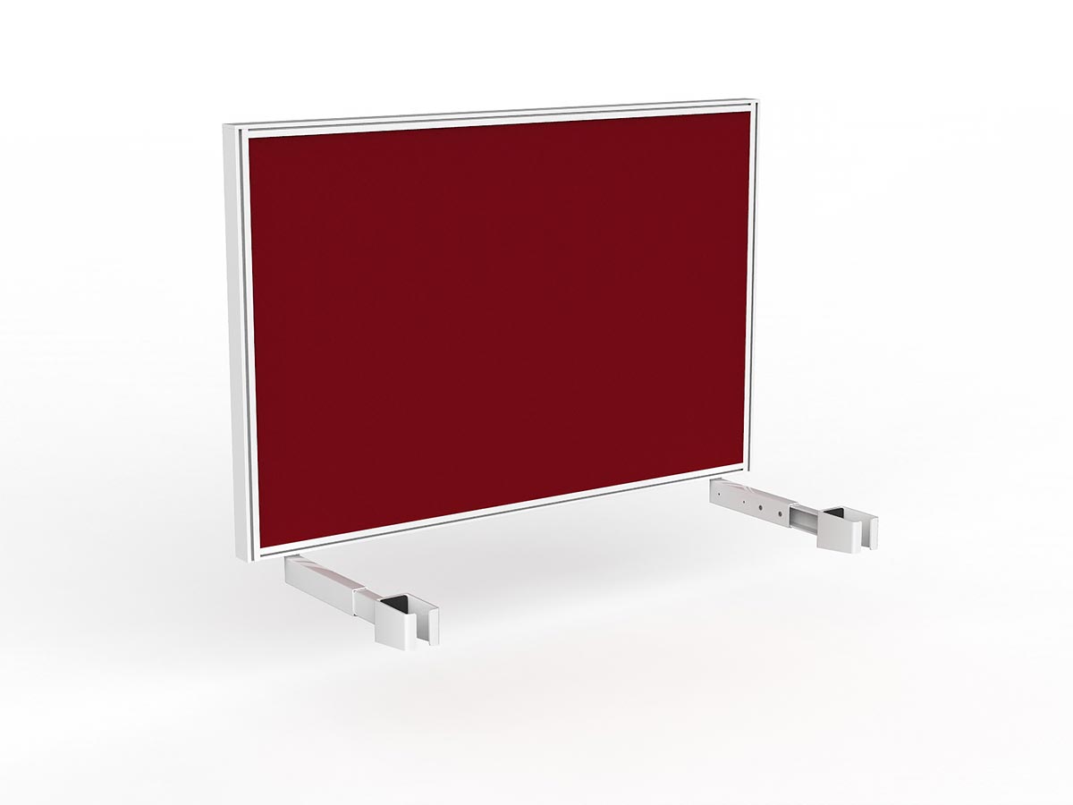 OL Studio Deskmount Screen for Agile Individual Desk – Splice Fabric White Frame