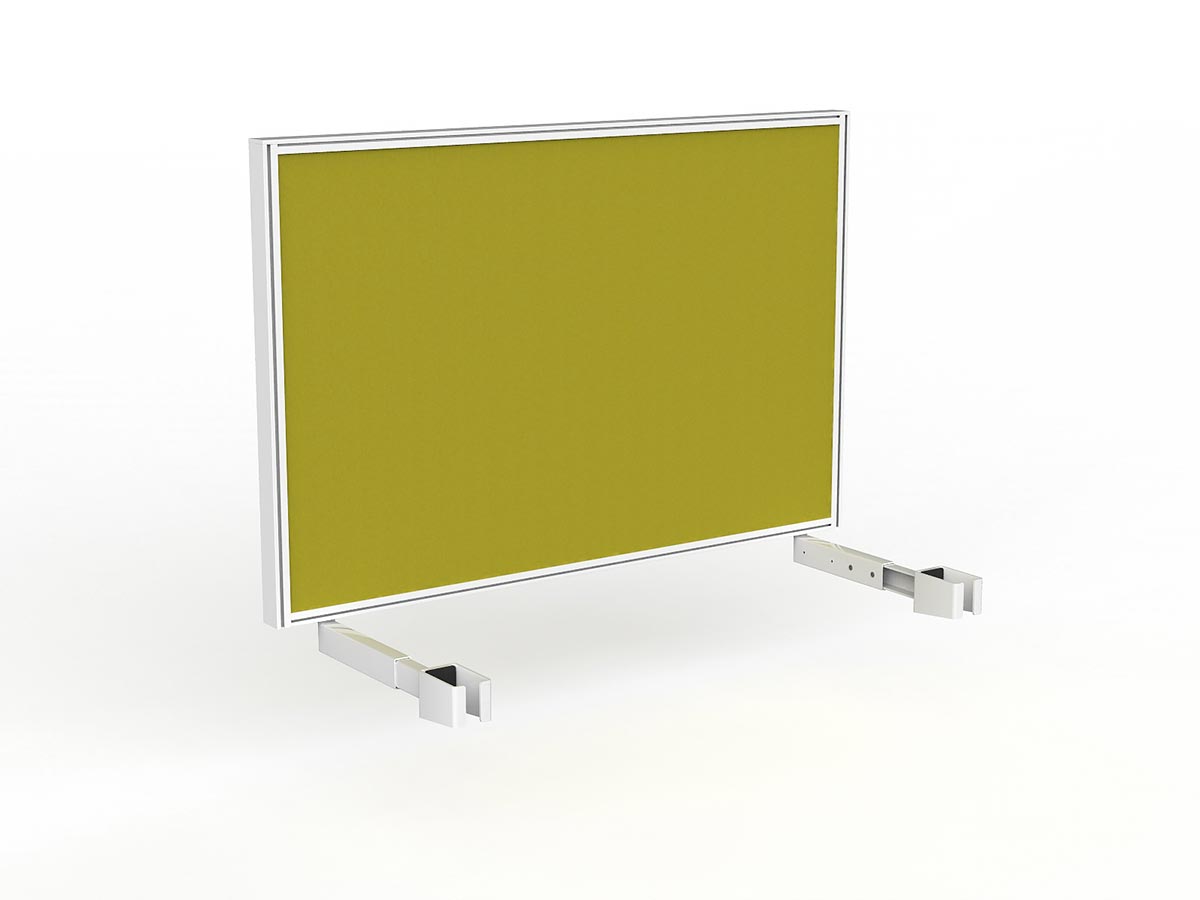 OL Studio Deskmount Screen for Agile Individual Desk – Splice Fabric White Frame