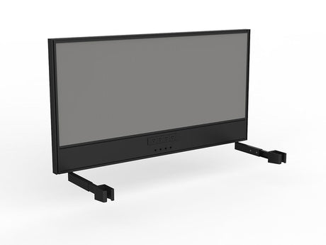 OL Studio Screen with Ducting for Agile Individual Desk – Breath Fabric with Black Frame