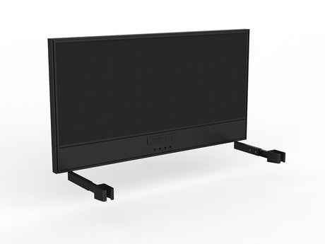 OL Studio Screen with Ducting for Agile Individual Desk – Splice Fabric with Black Frame