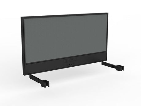 OL Studio Screen with Ducting for Agile Individual Desk – Splice Fabric with Black Frame