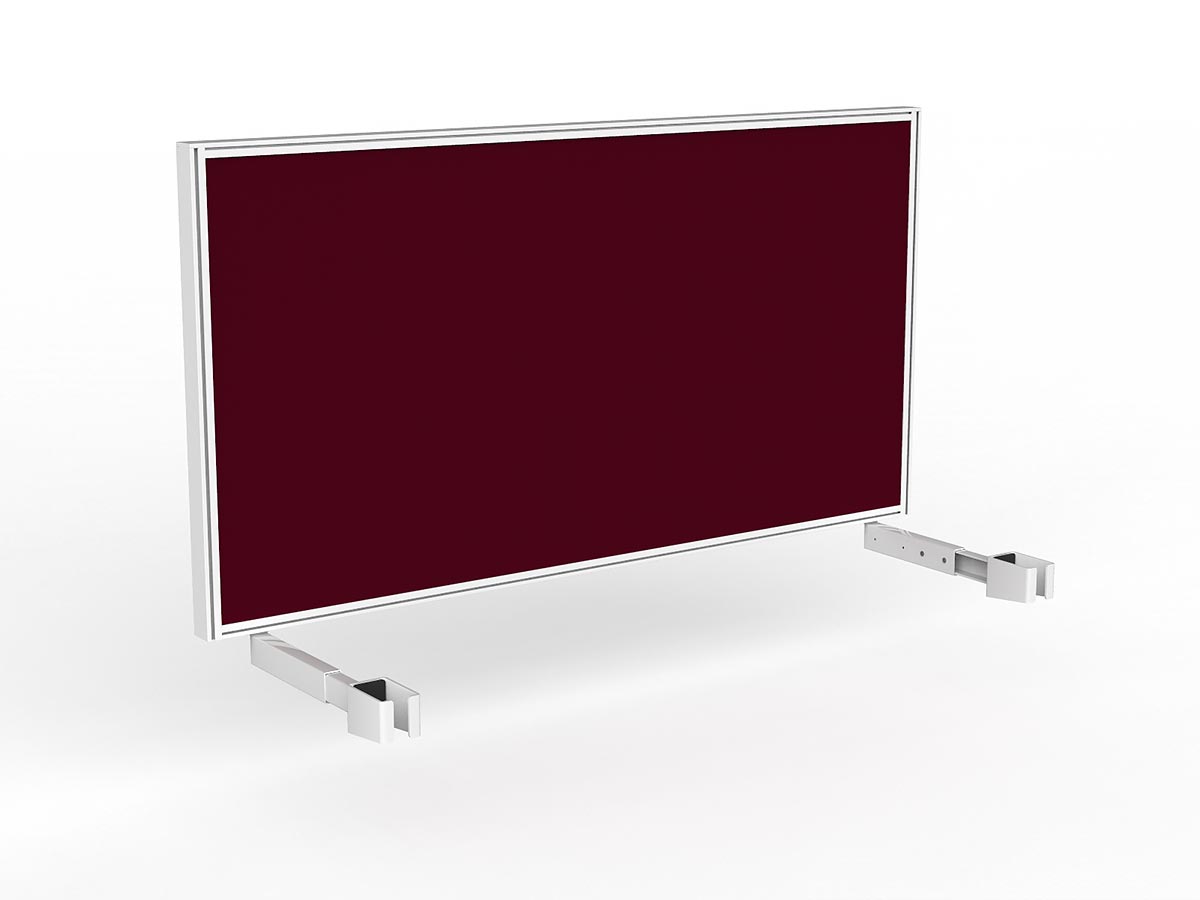 OL Studio Deskmount Screen for Agile Individual Desk – Splice Fabric White Frame