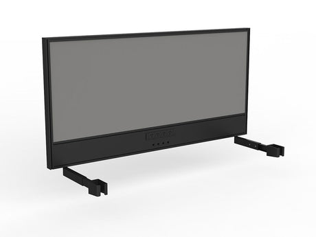 OL Studio Screen with Ducting for Agile Individual Desk – Breath Fabric with Black Frame