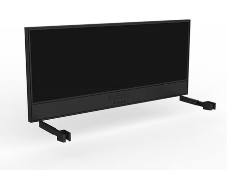 OL Studio Screen with Ducting for Agile Individual Desk – Breath Fabric with Black Frame