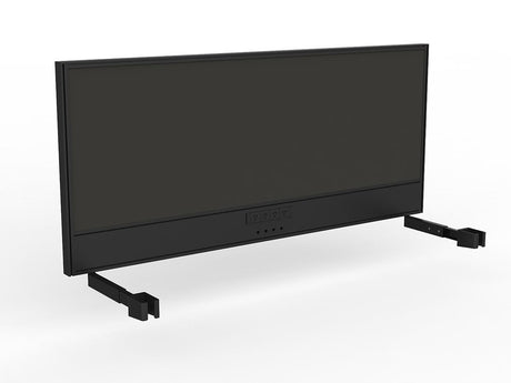 OL Studio Screen with Ducting for Agile Individual Desk – Splice Fabric with Black Frame