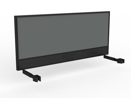 OL Studio Screen with Ducting for Agile Individual Desk – Splice Fabric with Black Frame
