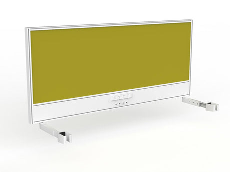 OL Studio Screen with Ducting for Agile Individual Desk – Splice Fabric with White Frame