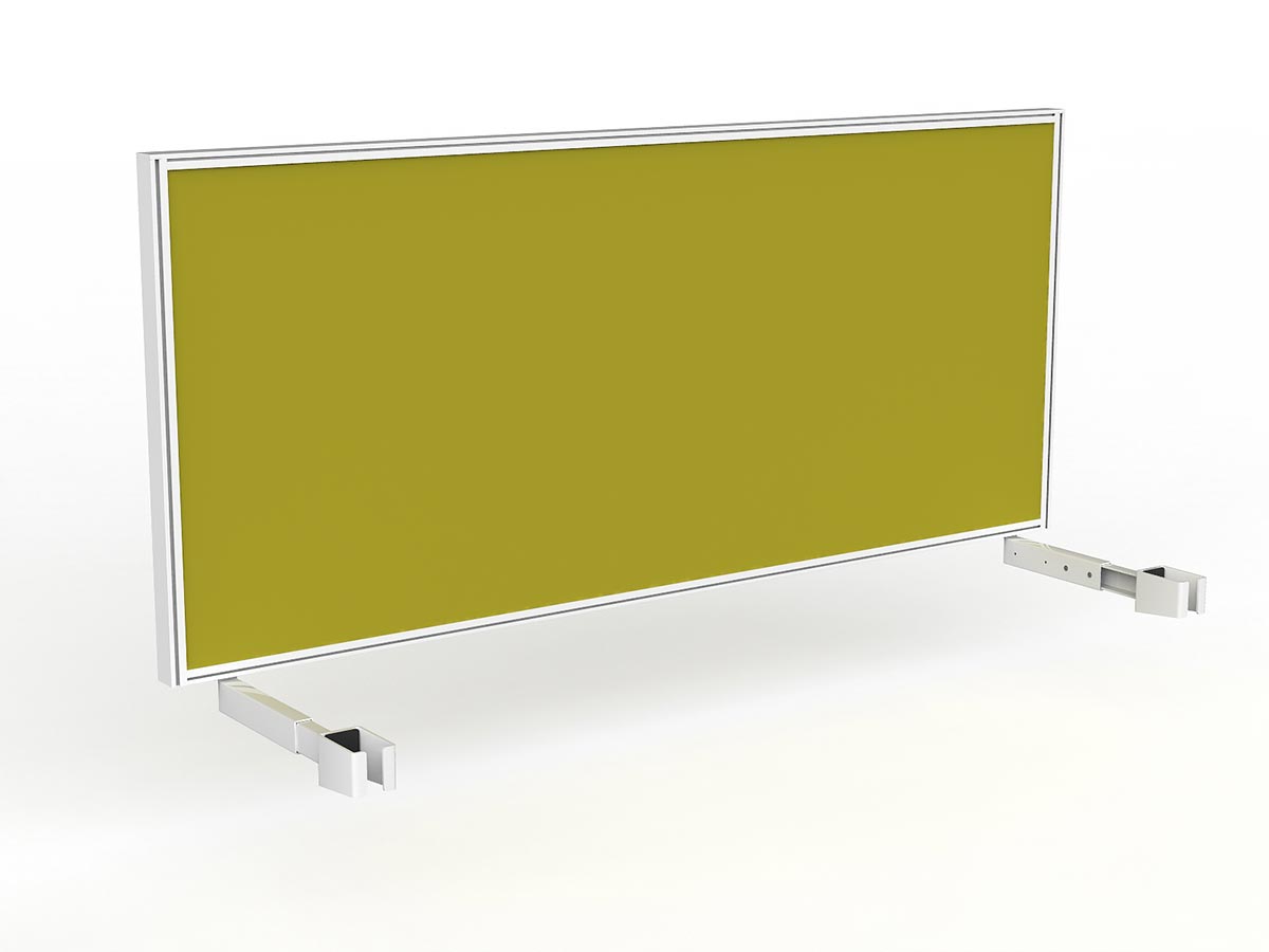OL Studio Deskmount Screen for Agile Individual Desk – Splice Fabric White Frame