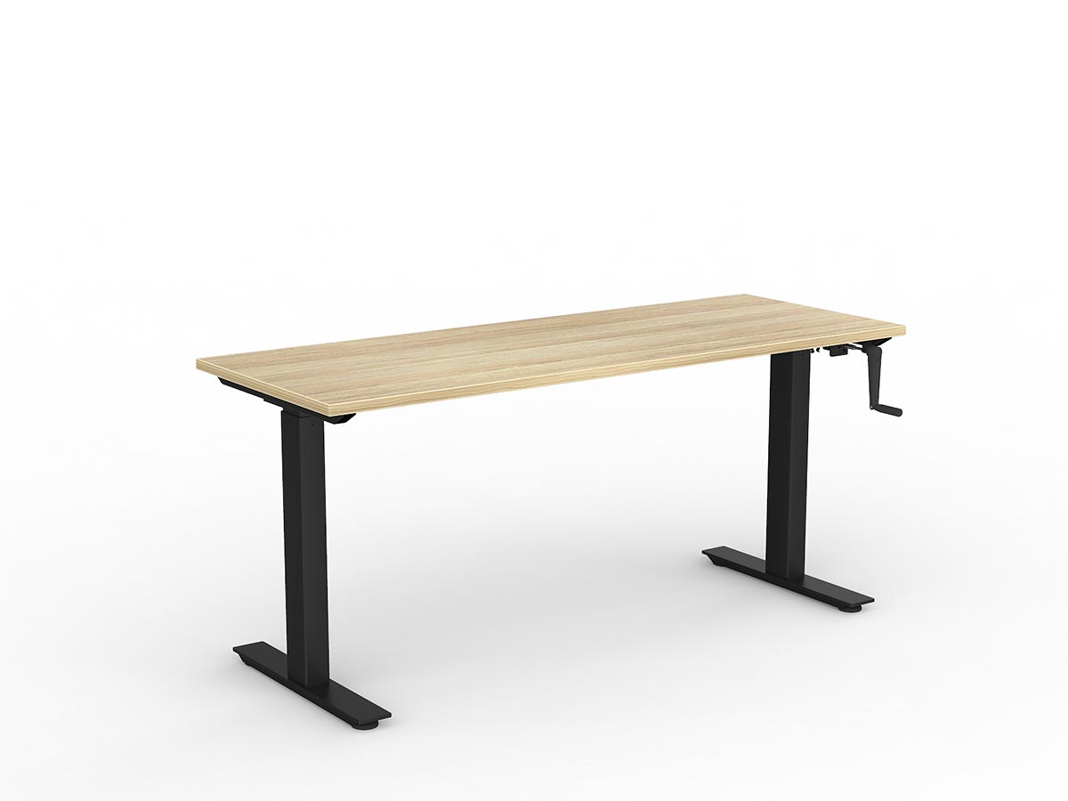 OL Agile Winder Height Adjustable Desk - Black Frame