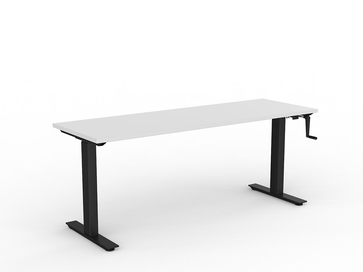 OL Agile Winder Height Adjustable Desk - Black Frame