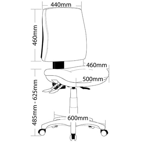 ST Alpha Low Back Task Chair with Seat Slider