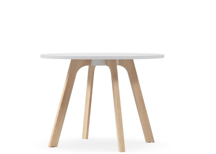 DD Toro Woodgrain Look Metal Base Meeting Table