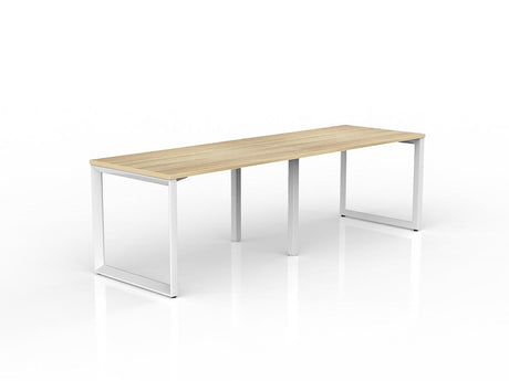 OL Anvil 2-User Workspace – Oak Top with White Frame