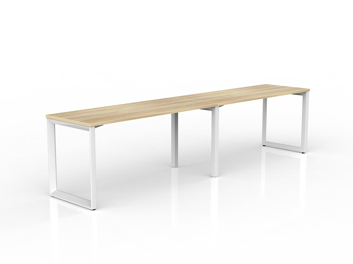 OL Anvil 2-User Workspace – Oak Top with White Frame