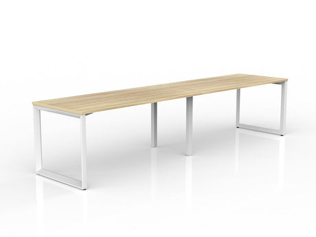 OL Anvil 2-User Workspace – Oak Top with White Frame