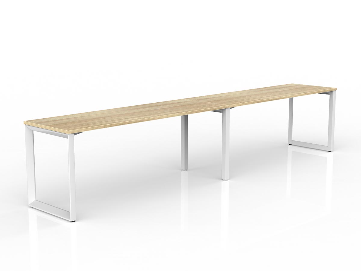 OL Anvil 2-User Workspace – Oak Top with White Frame