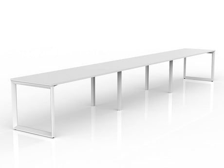 OL Anvil 3-User Workspace – White Top with White Frame
