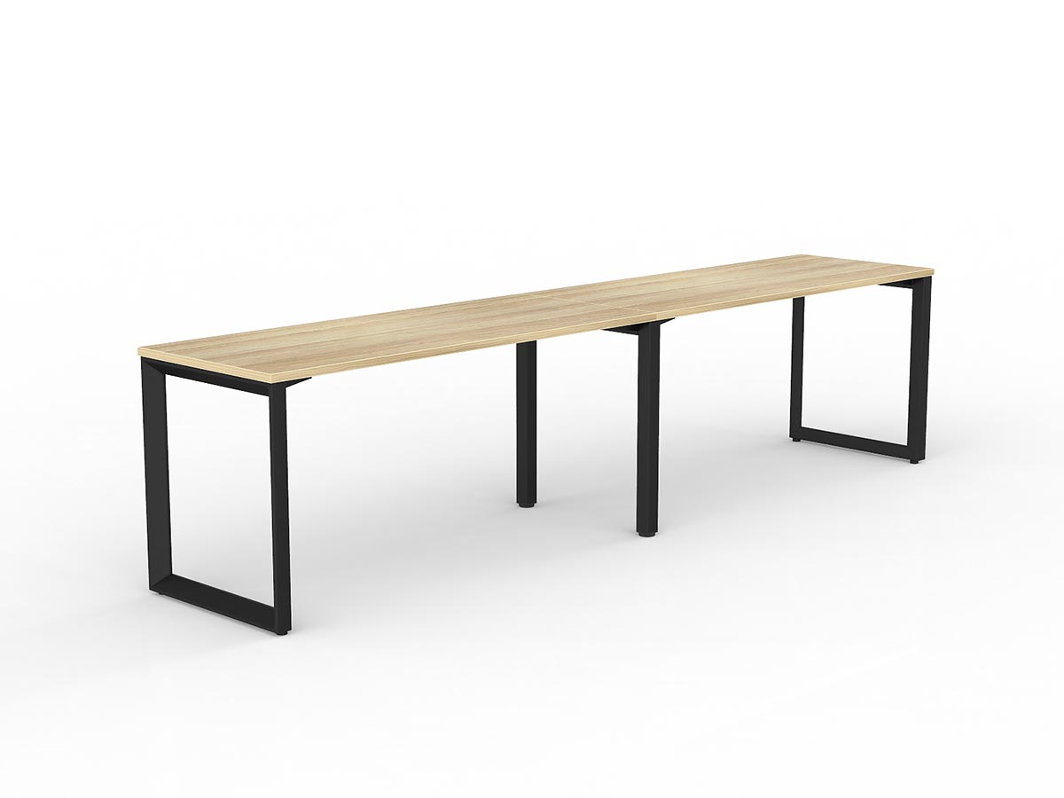 OL Anvil 2-User Workspace – Oak Top with Black Frame