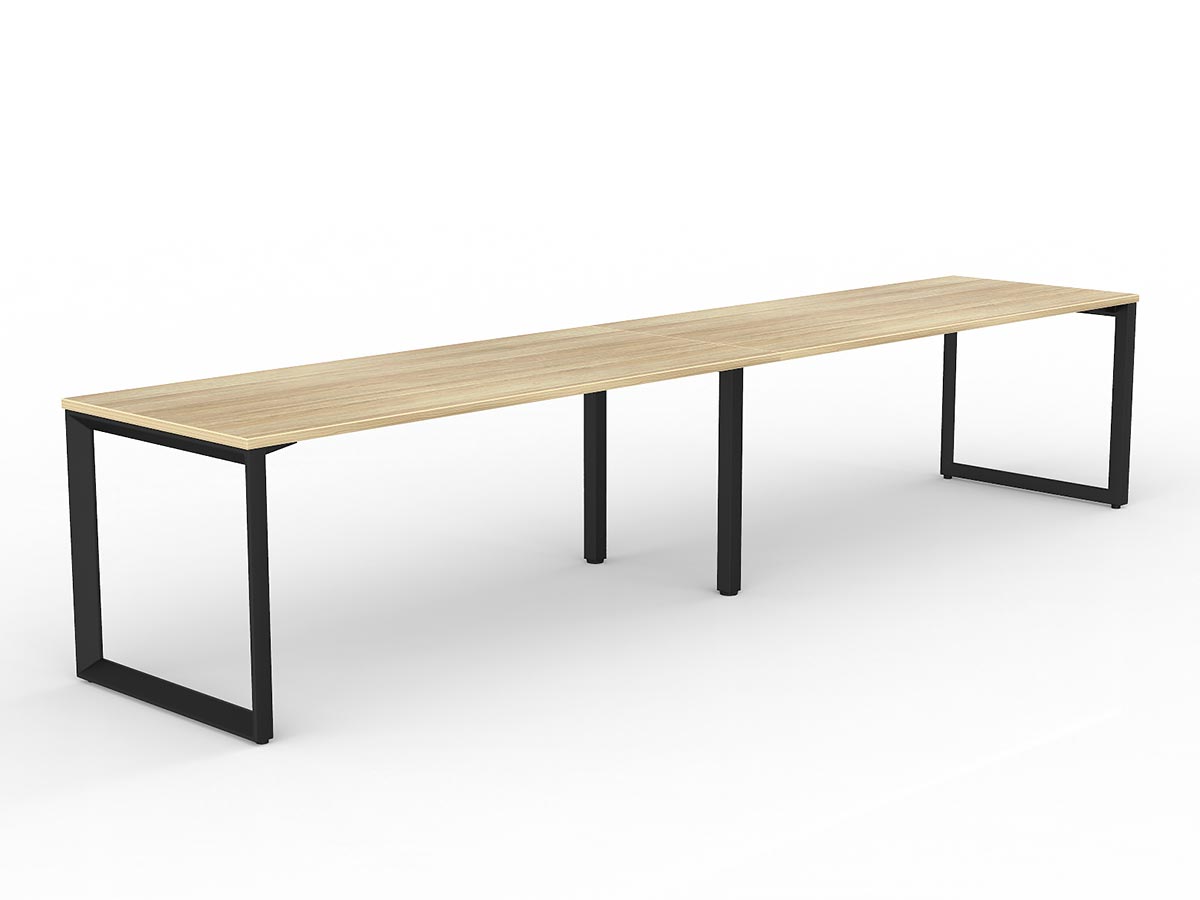 OL Anvil 2-User Workspace – Oak Top with Black Frame