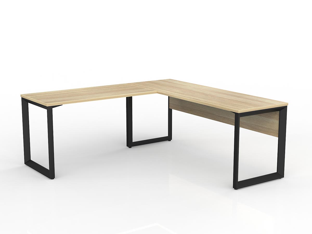 OL Anvil Desk with Return and Modesty – Left Hand Configuration