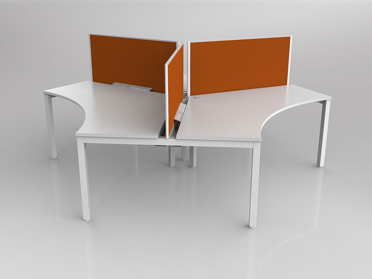 OL Axis 3 User 120° Workstation with Screen - Breathe Fabric