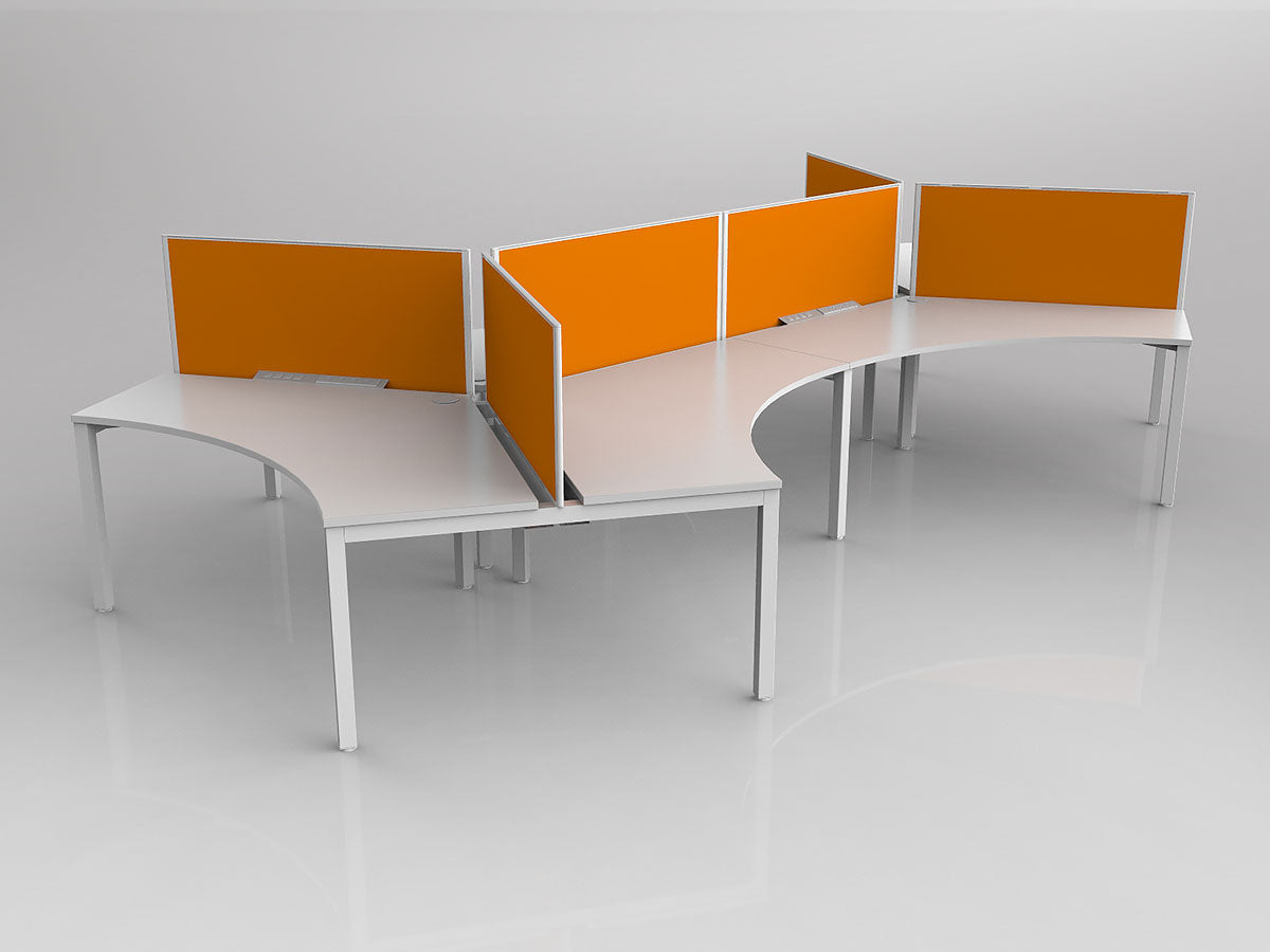 OL Axis 6 User 120° Workstation with Screen - Breathe Fabric