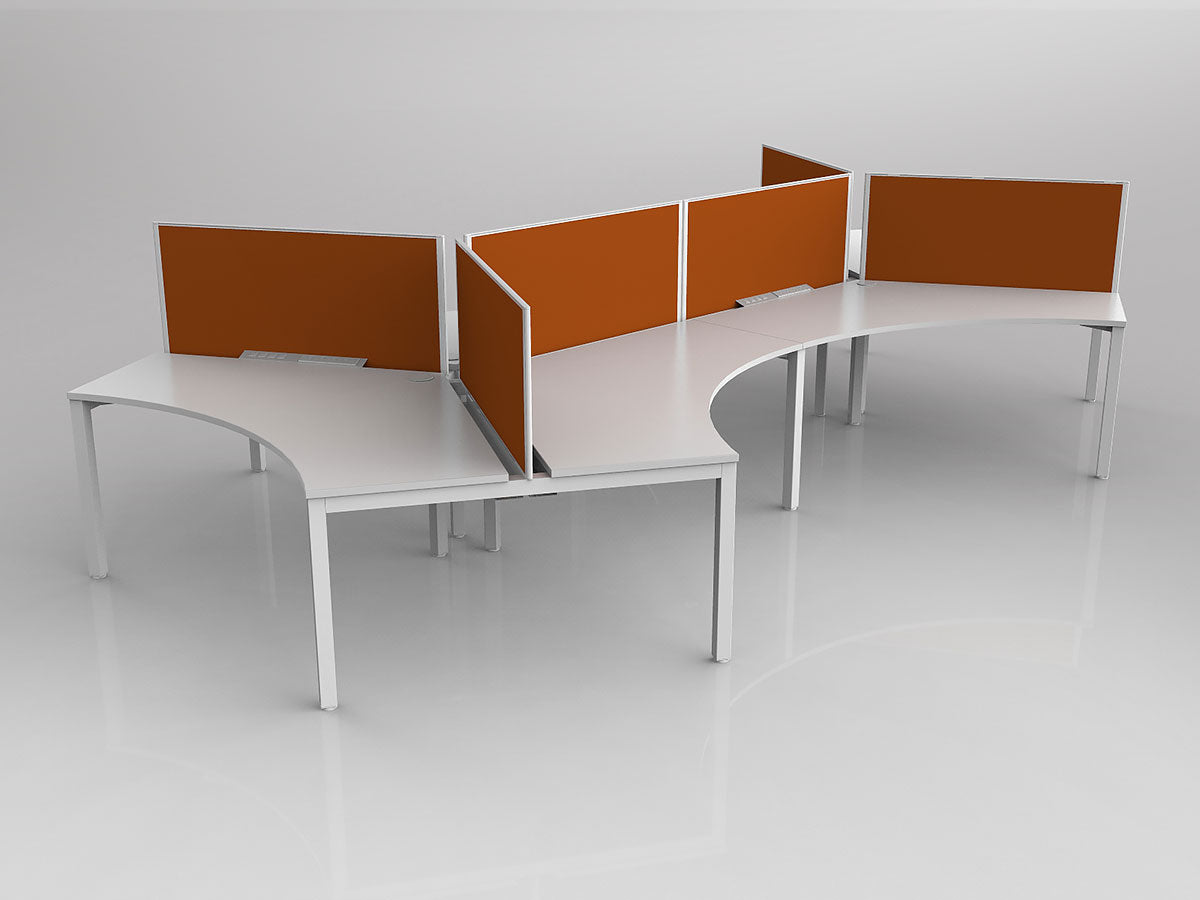 OL Axis 6 User 120° Workstation with Screen - Splice Fabric