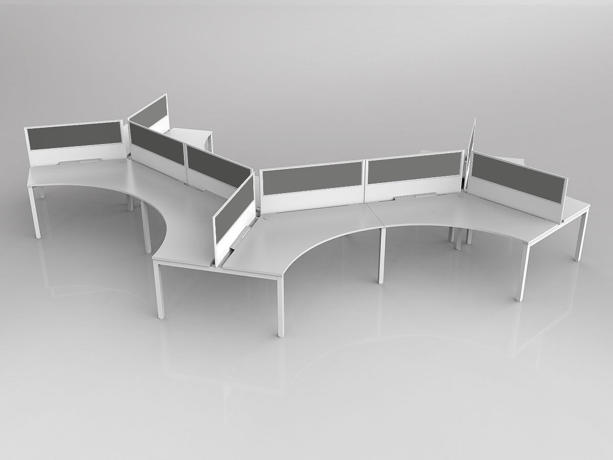 OL Axis 9 User 120° Workstation with Screen - Breathe Fabric