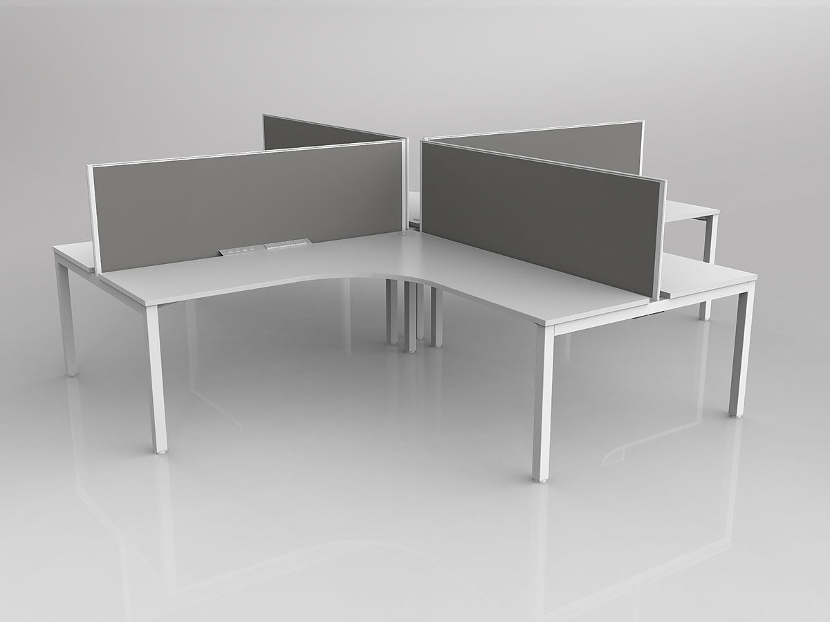 OL Axis 4 User 90° Workstation with Screen - Splice Fabric