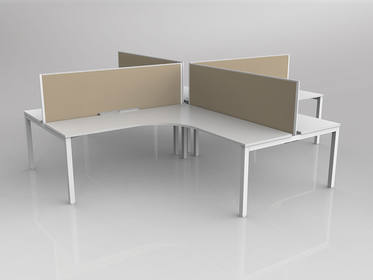 OL Axis 4 User 90° Workstation with Screen - Breathe Fabric