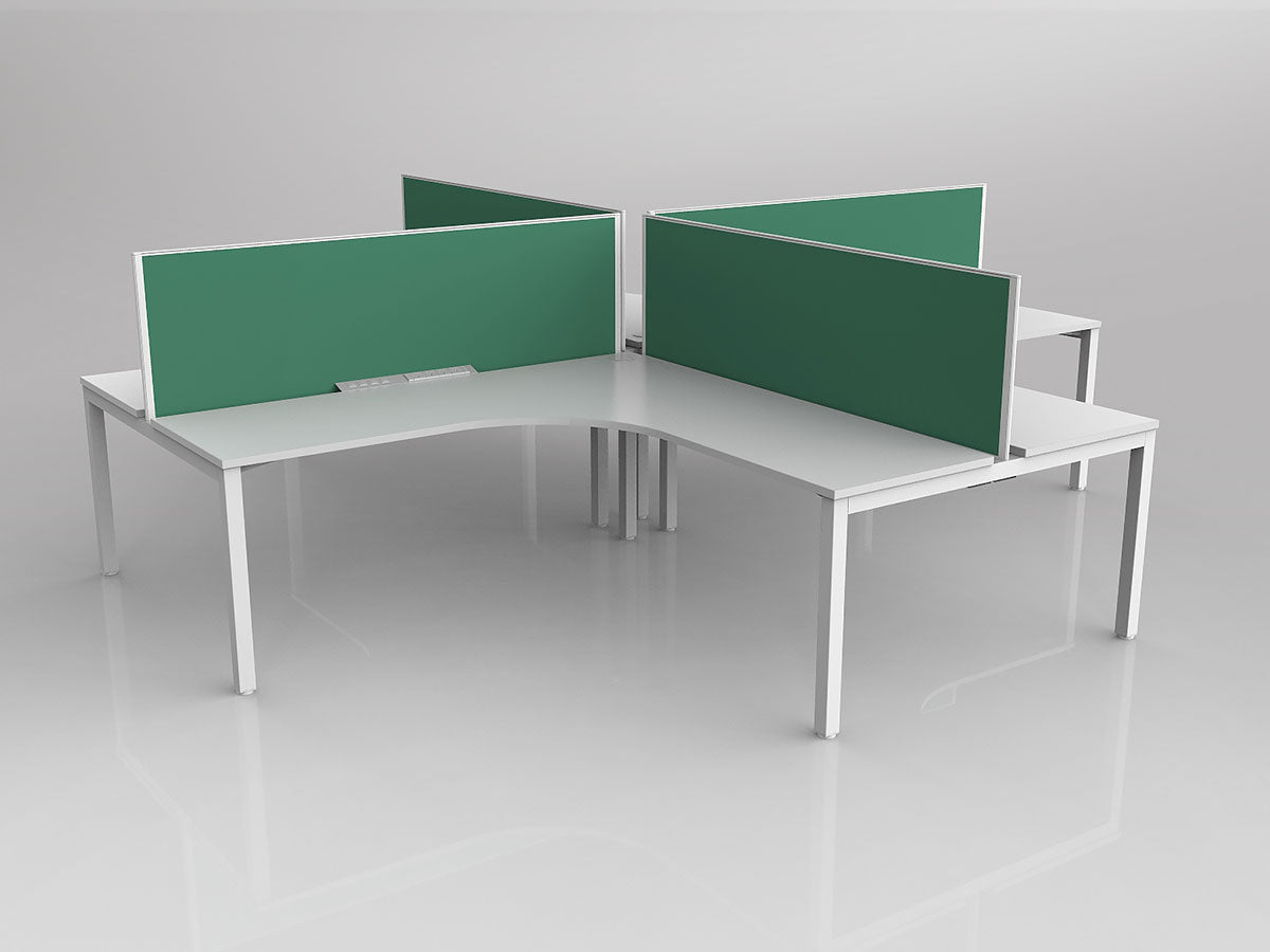 OL Axis 4 User 90° Workstation with Screen - Breathe Fabric