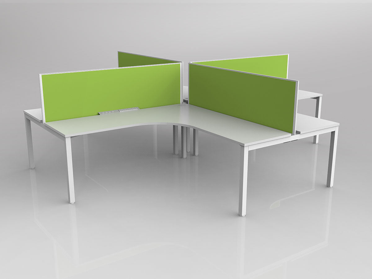 OL Axis 4 User 90° Workstation with Screen - Breathe Fabric