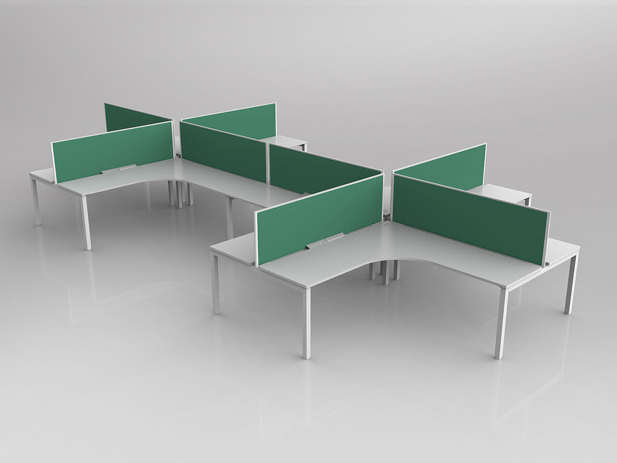 OL Axis 8 User 90° Workstation with Screen - Breathe Fabric