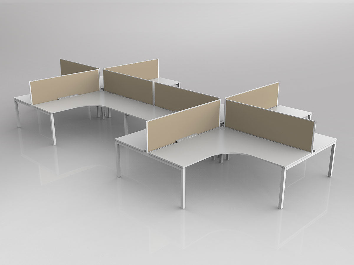 OL Axis 8 User 90° Workstation with Screen - Breathe Fabric