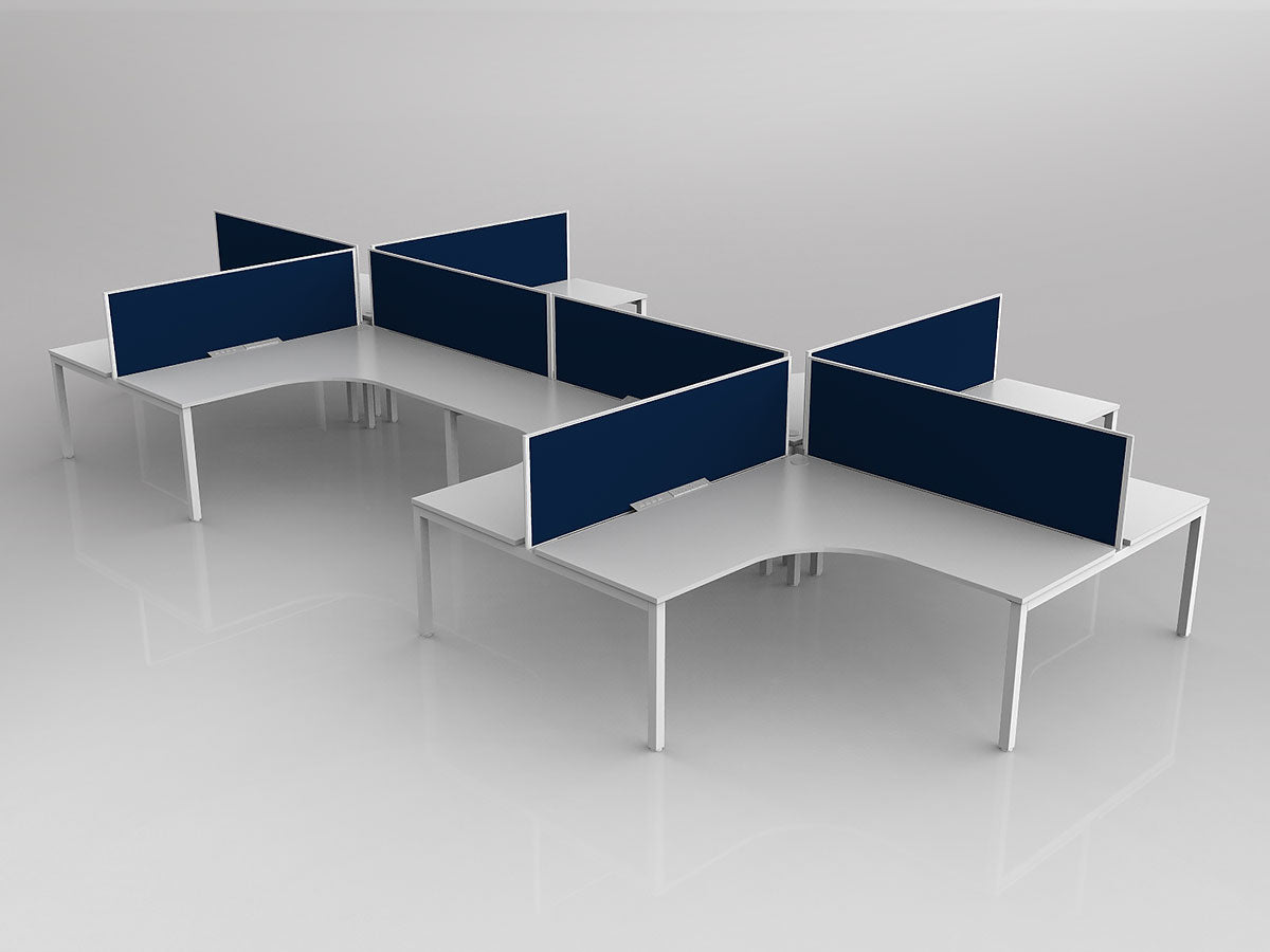 OL Axis 8 User 90° Workstation with Screen - Breathe Fabric