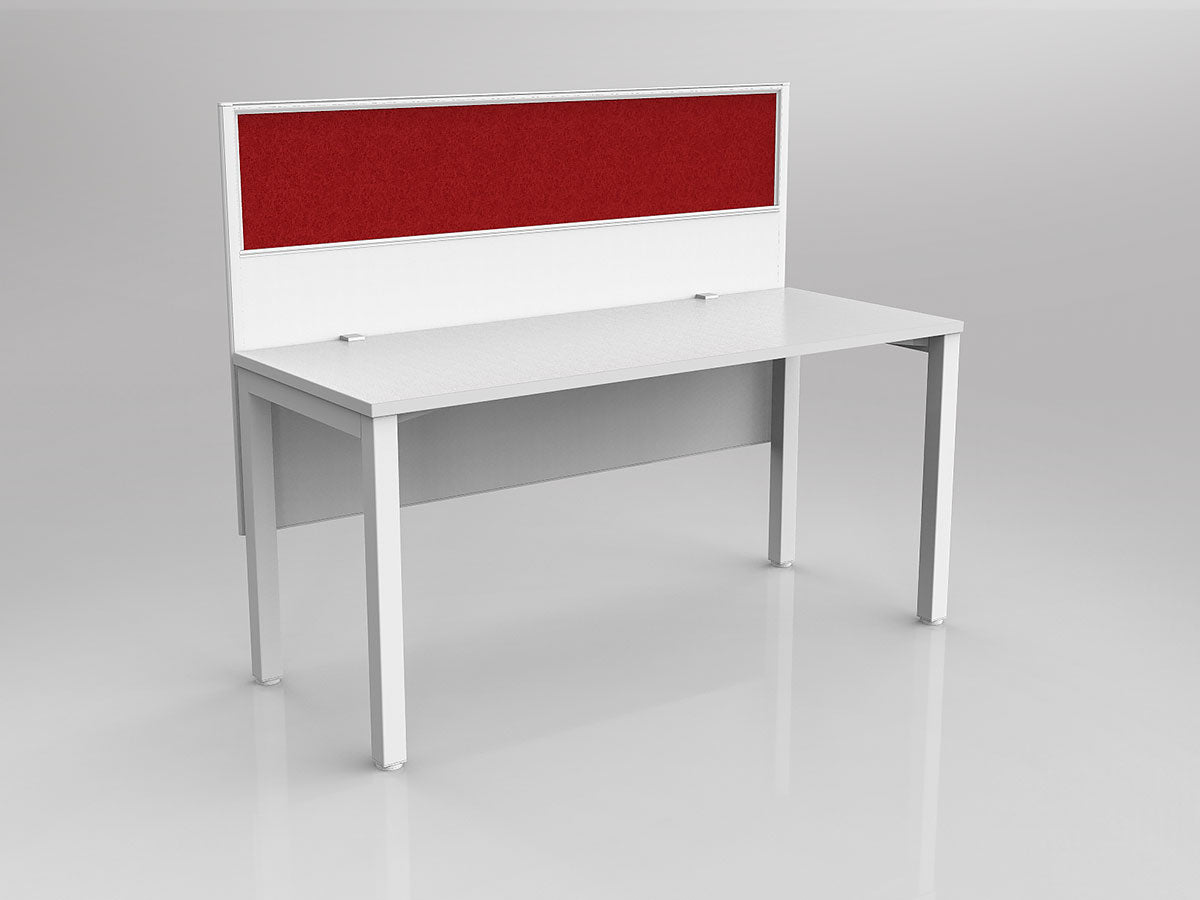 OL Axis 1 Person Workstation with Hung Screen - Breathe Fabric