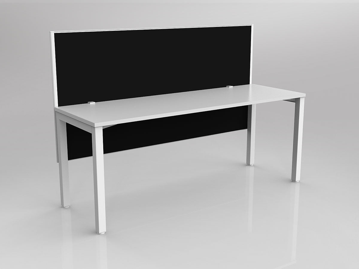 OL Axis 1 Person Workstation with Hung Screen - Splice Fabric