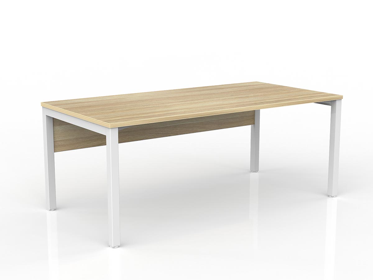 OL Axis Straight Desk with Melamine Modesty