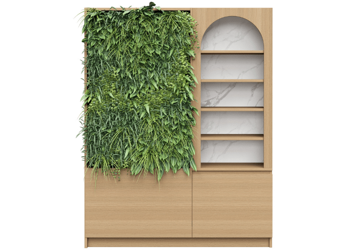 DD Aako 1 Cupboard Arched Planter Storage Wall Unit