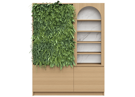 DD Aako 1 Door 1 Drawer 1 Shelf Arched Storage Wall Unit